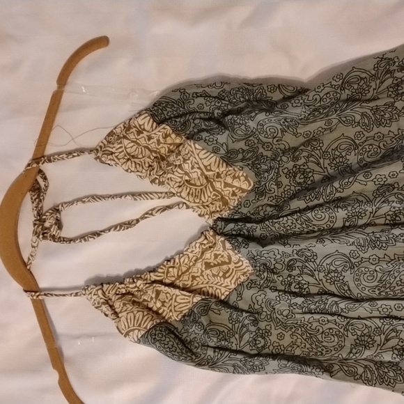 Angie Woman's Green Mixed Print Tiered Halter Maxi Dress, Size: S, NWT - Picture 2 of 9